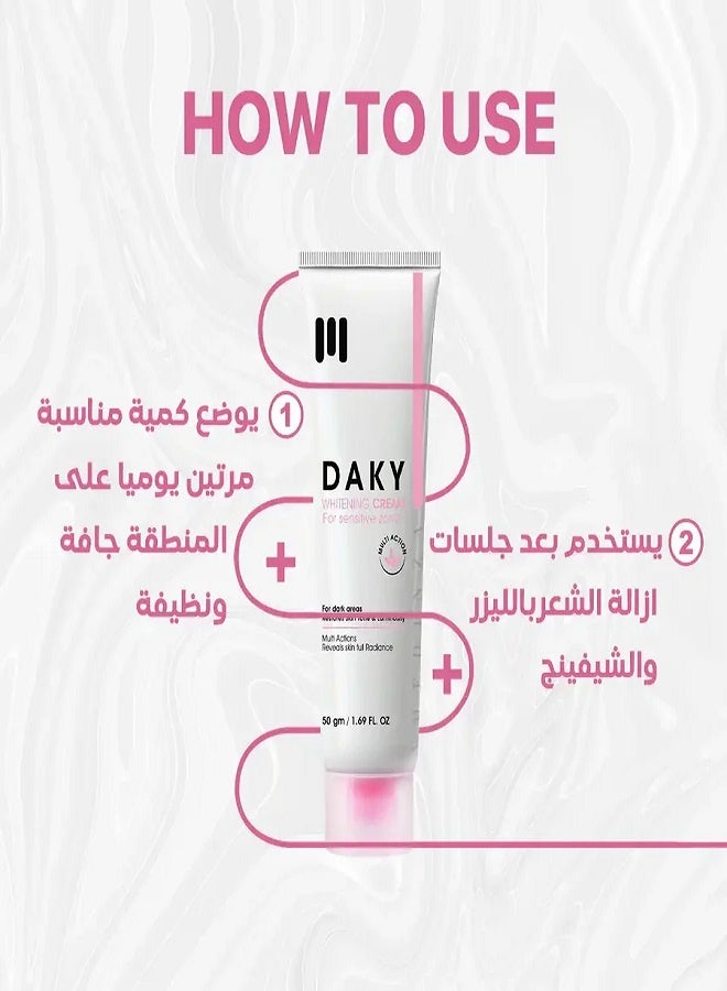 Daky Whitening Senstive Zone Cream - 50g - Image 3